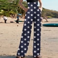 thumbnail image 2 of Pantalones de pierna ancha con estampado de bolsillo suelto informal de verano para mujer a la moda Fridja alkflakhf33531, 2 of 5