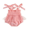 thumbnail image 1 of Newborn Bow Frenulum Camisole Romper, 1 of 8