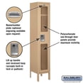thumbnail image 3 of Salsbury Industries S-61152TN-U 12" Single Tier, 1 Wide x 5 Feet High x 12 Inches Deep, Unassembled See-Through Metal Locker, Tan, 3 of 3