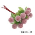 thumbnail image 4 of 5/6/8/10/12/50/70/90 piezas de mini flores artificiales rojas con estambres y bayas, caja de regalo para tarta de boda o Navidad, decoración de coronas, 4 of 5