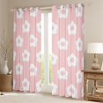 thumbnail image 2 of Homewish Vintage Flowers Black Out Curtains for Kids Children Teens,Chic Floral Curtains Pack of 2 (42x63 Each),Pink White Bedroom Curtains,Super Cozy Room Decor, 2 of 6