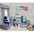 thumbnail image 2 of Bacati - Aztec Emma Coral/Mint/Navy Girls Quilted Changing Pad Cover, 2 of 3