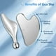 thumbnail image 2 of Herramientas faciales Gua Sha BEAUTYFACTOR de acero inoxidable con masajeador de ojos, 2 of 7
