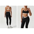 thumbnail image 3 of PISONIC Women's Workout Sets 2 Piece - Seamless Cross Yoga Leggings and Sports Bra Gym Outfits Activewear Matching Set, 3 of 5