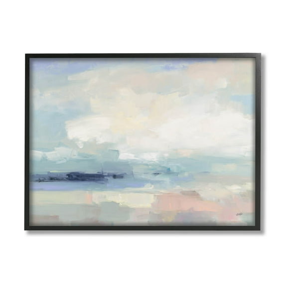 Stupell Industries Abstract Landscape Clouds Scene Painting Black Framed Art Print Wall Art, Design by Julia Purinton
