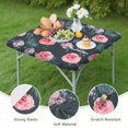 thumbnail image 4 of Square Tablecloth with Elastic Edges 34 * 34 Inch Waterproof Pioneer Colorful Floral Table Cover Washable Indoor and Outdoor for Party Kitchen Dinner Banquet Patio Picnic, 4 of 6