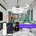 thumbnail image 7 of BAYSQUIRREL Retractable Bluetooth Ceiling Fan with Light and Speaker, Flush Mount Ceiling Fans,RGB-LED 6 Speed Reversible Modern Invisible Ceiling Fans,Remote and APP Control, 7 of 7