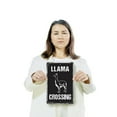 thumbnail image 3 of Llama Crossing (2 Pack) 8 Inch x 12 Inch Novelty Plastic Sign Drama Free Llama Lane Durable Weatherproof Perfect for Barn Roads Pastures Petting Zoos Fun Gift for Llama Owners Kids, 3 of 6