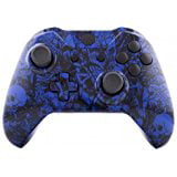 Mod Freakz Shell_Button Kit Hydro Dipped Collection _ Grave Blue Skull _NOT A CONTROLLER_ For Xbox One Gen 1 (Best Hydro Dip Kit)