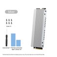thumbnail image 1 of M.2 Heatsink M2 NVMe 2280 SSD Alumium Cooler Solid State Disk Radiator with Thermal Silicone Pad for Laptop Desktop PC Computer Silver Heatsink, 1 of 6