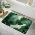 thumbnail image 3 of Green Bath Mat Abstract Modern Art Ink Texture Stone Fashion Bathroom Rugs Toilet Bedroom Kitchen Indoor Floor Decor 16x24 Inch, 3 of 5