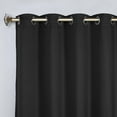thumbnail image 2 of Superior Blackout Solid Light Filtering Grommet Curtain Panel Set, 42"X 63", Black, 2 of 9