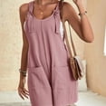 thumbnail image 3 of Monos De Mujer Monos de mujer Pantalones cortos sueltos casuales sin mangas con tirantes (Rosa XL) Ygjytge para Mujer Rosa T XL, 3 of 6