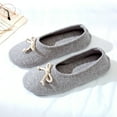 thumbnail image 4 of DODOING Memory Foam Slippers Comfort Ballerina Knitted Cotton Closed Toe Non-Slip House Shoes Indoor & Outdoor, 4 of 7