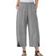 thumbnail image 1 of Gibobby pantalones anchos mujer Pantalones holgados informales de Color liso para mujer, pantalón recto, bifurcado, con bolsillo ancho, de pana (Gris, XXL), 1 of 5