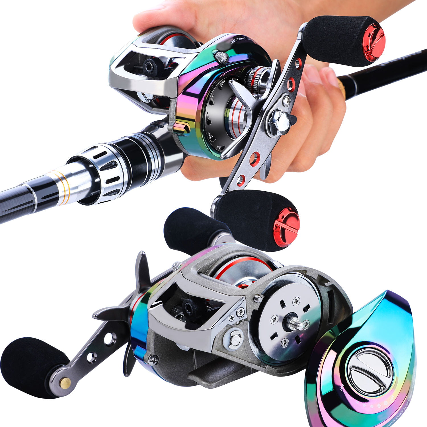 Baitcasting Reel Smooth Saltwater Fishing Reel for Surf Fishing River JH100  left 