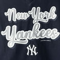 thumbnail image 4 of Girls Youth 5th & Ocean by New Era Navy New York Yankees Striped V-Neck T-Shirt, 4 of 4