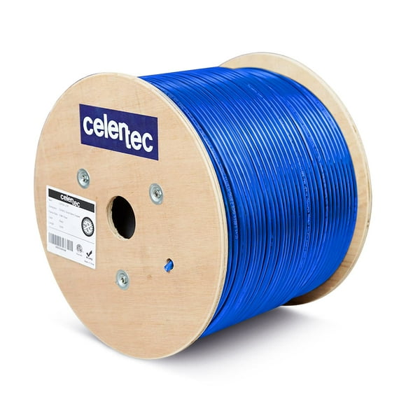 celertec CAT6A Ethernet Cable, 500ft, 23AWG Solid Bare Copper, UTP Unshielded Twisted Pair, CMR Riser Rated &ETL Listed, 650Mhz/10 Gigabit Network Speed, Categ