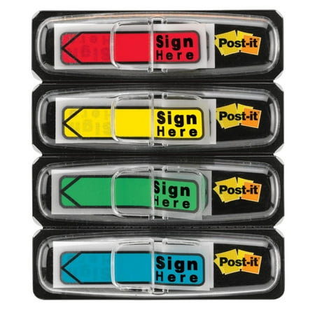 - Sticky note 072384 0.5 In. Sign Here Signature Flag, Assorted Colors, Pack - 80