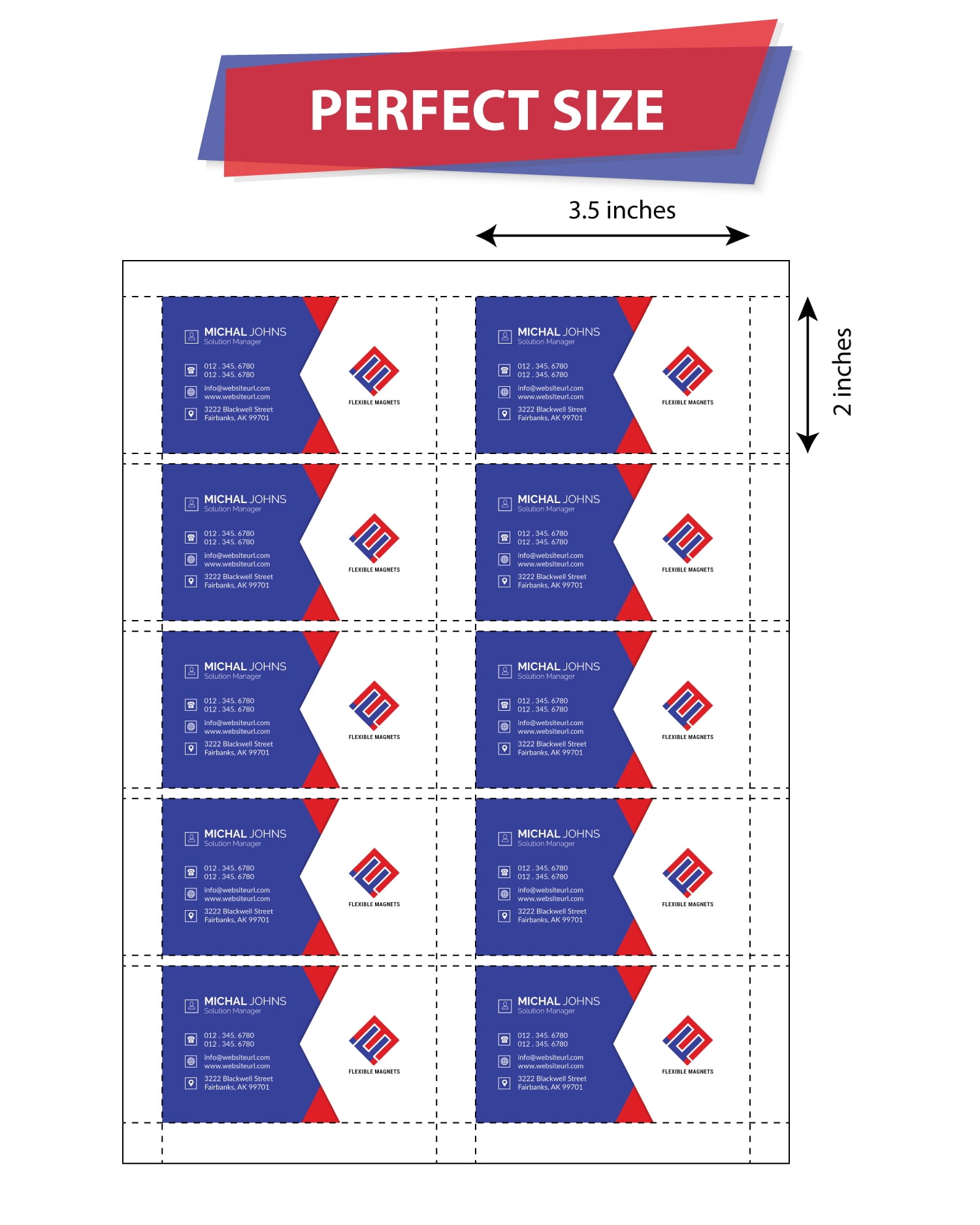 Buy Printable Business Card Magnetic Sheets. Pre-Cut Business Cards ...