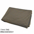 thumbnail image 5 of Vintage Floor Pillow Lounger Cover, Old Fashioned Classical Pattern with Small Squares Chain Mesh Net Simple Tile, Nap Mat Printed Fabric Case for 5 Pillows, 88" x 36", Orange Dark Blue, by Ambesonne, 5 of 5