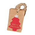 thumbnail image 1 of serony 100PCS/Set Kraft Paper Christmas Crafts Gift Tags Price Tag Hanging Deco 2, 1 of 7