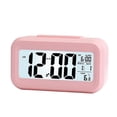 thumbnail image 1 of Reloj despertador digital de escritorio con retroiluminación LED, función de repetición, temperatura, calendario, pantalla, batería local, color blanco, 1 of 5