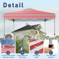 thumbnail image 3 of Summit Living 10 x 10ft Pop up Canopy Tent Straight Legs Instant Canopy for Outside with Wheeled Bag - American flag, 3 of 7