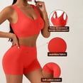 thumbnail image 5 of Womens Sports Bra Set Wireless Small Bust Push-up Beautiful Back Camisole Tank Top European Style Plus Size Girl Comfortable Sports Bra Set M, 5 of 9