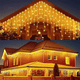 thumbnail image 3 of Guirnalda de luces LED para decoración navideña 2025 para exteriores, 8/12 m, conector impermeable, luz de carámbano, decoración de Año Nuevo 2025 para el hogar, 3 of 5