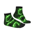 thumbnail image 3 of Bingfone Green Lightning Design Patterned Men'S Women'S Casual Cotton Socks, 3 of 9