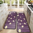 thumbnail image 4 of Kitchen Rugs Sets Of 2,Purple Daisy Flower Wavy Lines Pattern Anti Fatigue Kitchen Mat Rugs Non Slip Washable,Decorative Kitchen Floor Mats for Kitchen,Sink,Laundry,17"x47"+17"x47", 4 of 5