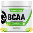 thumbnail image 1 of Honey Badger BCAA Amino Acids Powder | Vegan Keto Lemon Lime BCAAs + EAA for Men & Women | Electrolytes for Hydration & Post-Workout Recovery | Sugar Free & Paleo | 30 Servings…, 1 of 8