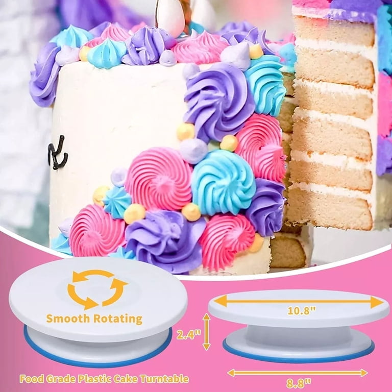 Unbranded Cake Decorating Kit 356-Piece Set with Turntable, Piping Bags, Tips, Fondant Molds, Cupcake Liners, and E-Book 33D29909V01