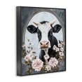 thumbnail image 3 of Stupell Industries Flower Horned Cow Portrait Black Framed Giclee Art design by Petal Prints Design, 14 x 11, 3 of 8