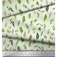 thumbnail image 3 of Soimoi Green Heavy Canvas Fabric Flower Leaves Printed Craft Fabric by the Yard 58 Inch Wide, 3 of 3