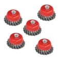 thumbnail image 4 of Thread Cup Wire Wheel Brush, Wire Cup Brush Durable Excellent Performance  for Outdoor, 4 of 8