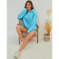 thumbnail image 6 of Womens Oversized Hoodie Fashion Sweatshirt Casual Loose Pullover Hoodies with Drawstring Long Sleeve Outerwear for Daily Wear Light Exercise, Lake Blue, 2XL, 6 of 9