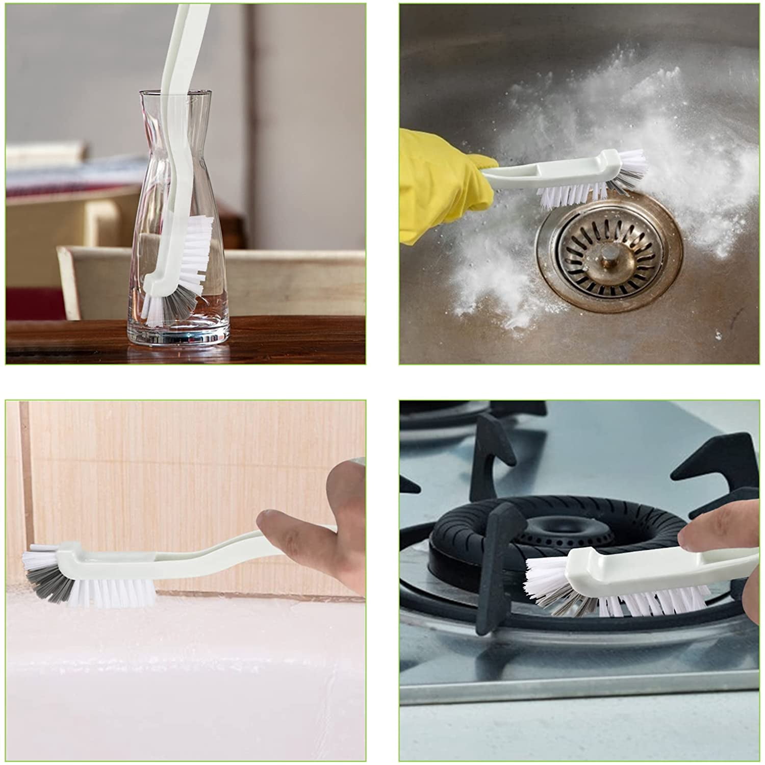 8 Pack Grout Cleaner Brush, Hand-held Groove Gap Cleaning Tools Tile Joint Scrub Brush to Deep Clean, Household Cleaning Brushes for Window Door Track, Stove Tops, Shower, Kitchen, Seams, Floor Lines