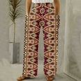 thumbnail image 2 of ZHUASHUM Sweatpants Women Fashionable Solid Color Casual Waist Easter Cartoon Print Pocket Wide Leg Trousers Xl, 2 of 4