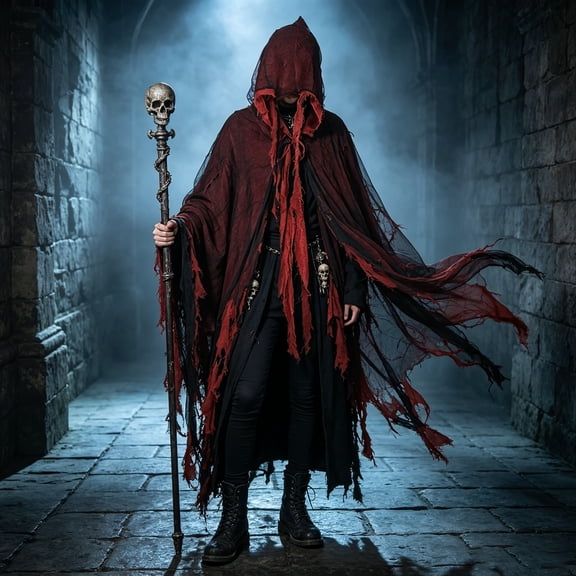 Halloween Cosplay Costume Classic Medieval Hooded Velvet Cape Cloak Outfit for Women Gir'ls Victorian Birthday Gift Christmas Masquerade Birthday Gift Halloween Roleplay Apparel Clothes Clothes