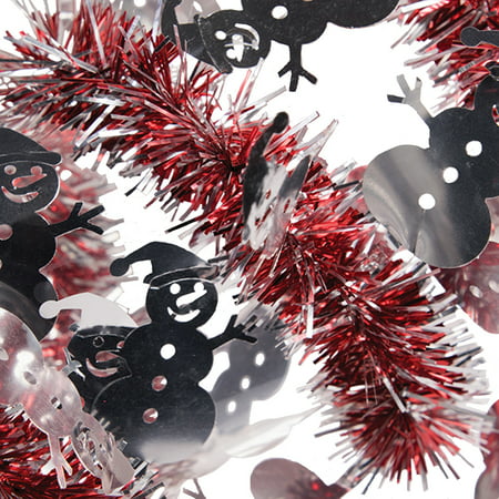 SKD Party Holiday Decoration Christmas Snowman 9' Tinsel Garland, Red (Best Christmas Party Entertainment)