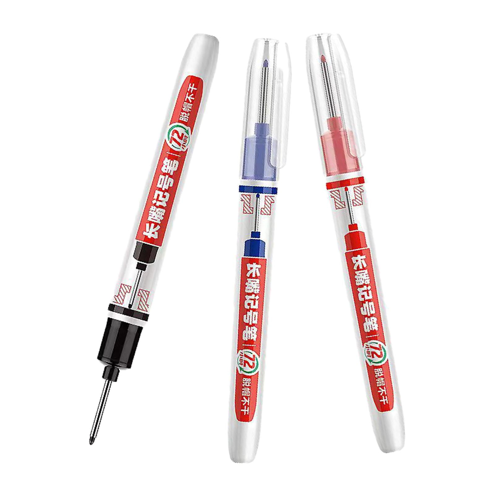 1pc Long Nib Marker Pen 32mm, For Woodworking & Tiling, Quick-drying,  Waterproof, Fade-resistant, Random Color