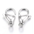 thumbnail image 2 of U8MO 200pcs 304 Stainless Steel Lobster Claw Clasps Smooth Trigger Clasp Closure 15mm, 2 of 2