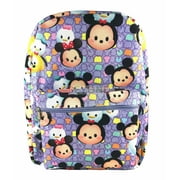 Disney Tsum Tsum 16" Large All Printed School Backpack Book Bag A12081 Purple