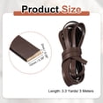 thumbnail image 2 of Flat Leather Cord, 3.3 Yard 10mm Leather String Strips for DIY Crafts Deep Coffee, 2 of 6