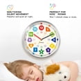 thumbnail image 4 of TIMESS 12" Kids Educational Wall Clock, Silent Analog Learning Clock, Silver, 4 of 7