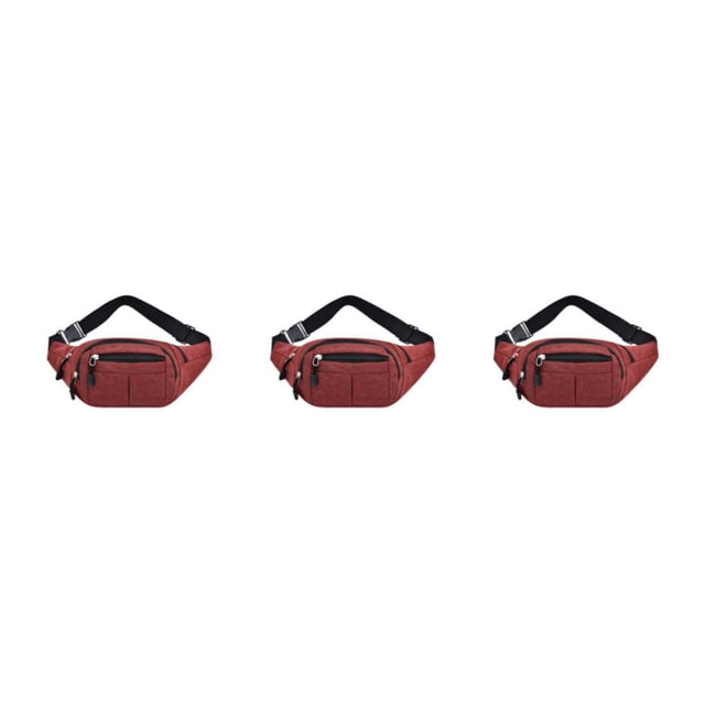 Riñonera Cremallera Multi-bolsillo Sonducket Casual Portátil Rojo