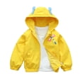 thumbnail image 2 of Rohuuque Girls Hooded Cardigan Jacket,Oversized Zipper Casual Long Sleeved Coat For Girls 9 Years Yellow, 2 of 4