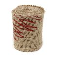 thumbnail image 1 of 6.56ft Christmas Burlap Ribbon Decorative Burlap Ribbon Roll Jute Burlap Roll, 1 of 2